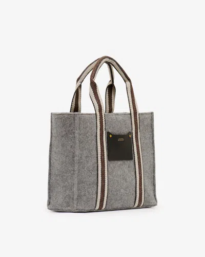 Isabel Marant Aruba E/w Handheld Bag In Gray