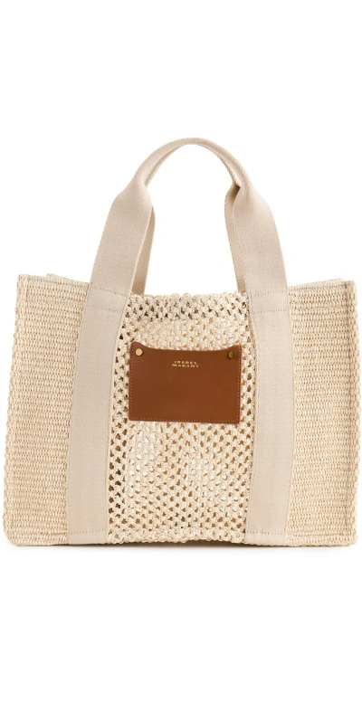 Isabel Marant Aruba Small Bag Beige/beige In Brown