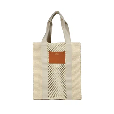 Isabel Marant Aruba Small Beige Raffia Handbag In Neutrals