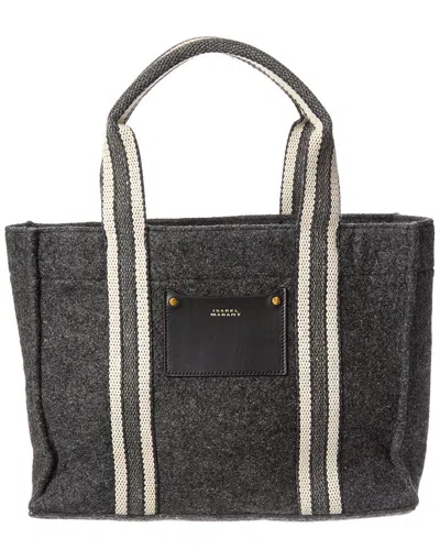 Isabel Marant Aruba Small Leather Tote In Gray