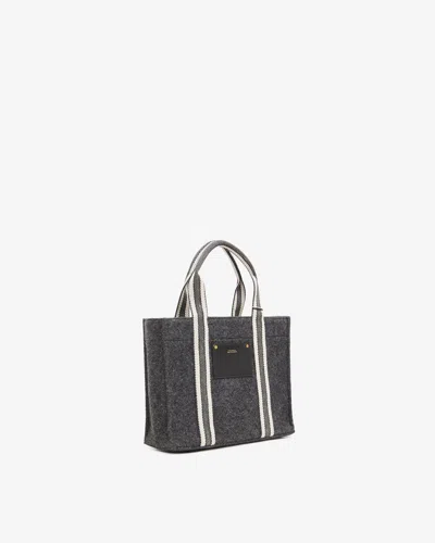 Isabel Marant Aruba Small Wool Hand Carried Bag In Gray