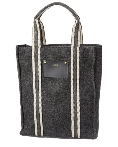Isabel Marant Aruba Leather Tote In Gray