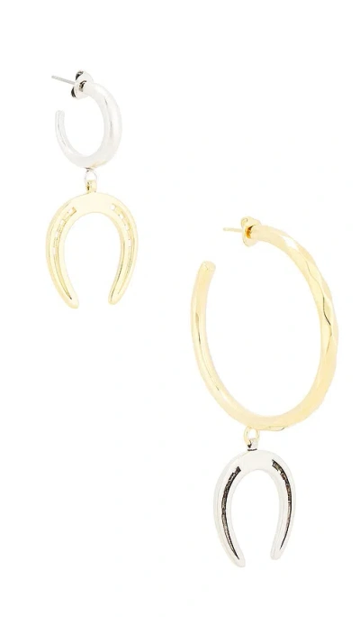 Isabel Marant Asymmetric Earrings In Gold