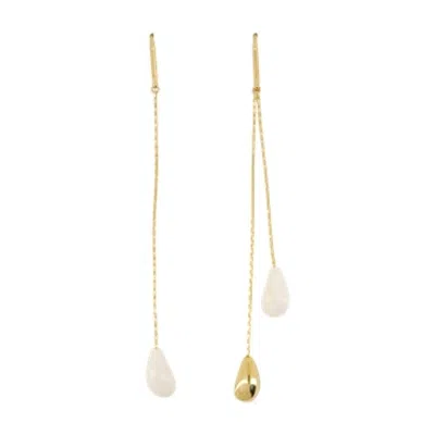 Isabel Marant Asymmetrical Pendant Earrings In Transparent
