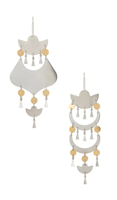 Isabel Marant Asymmetric Earrings In Green