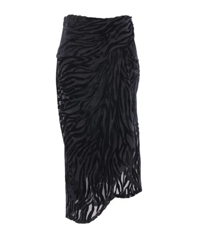 Isabel Marant Asymmetric Hem Cristie Skirt In Black