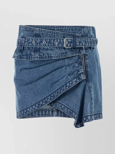 ISABEL MARANT ASYMMETRIC HEM MINI SKIRT FEATURING POCKETS