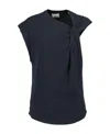Isabel Marant Asymmetric Organic Cotton T-shirt In Black