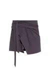 Isabel Marant Berenice Wrap-effect Mini Skirt In Purple