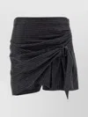 Isabel Marant Asymmetric Wrap Skirt Belted Detail In Gray