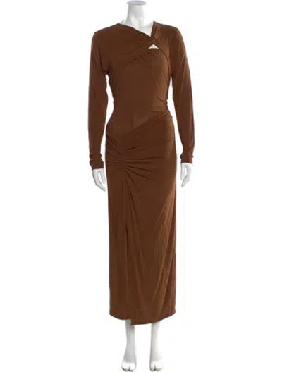 Pre-owned Isabel Marant Asymmetrical Long Dress W/ Tags In Brown
