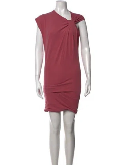 Pre-owned Isabel Marant Asymmetrical Mini Dress In Pink