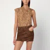 Isabel Marant Asymmetrical Nayda T-shirt With Ochre Print Women
