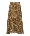 Isabel Marant Sakura Cheetah Print Silk Midi Skirt In Brown