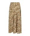 Isabel Marant Olena Draped Midi Skirt In Nude