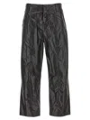 Isabel Marant Metallic-effect Straight-leg Trousers In Black