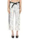 Isabel Marant Aude Cropped Trousers In Silver
