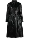 Isabel Marant Aurel Straight-point Collar Trench Coat In Schwarz