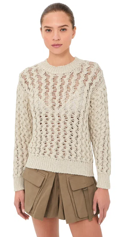 Isabel Marant Aurelys Round-neck Sweater In Neutral