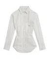 Isabel Marant Aurora Pinstriped Shirt In White