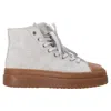 Isabel Marant Austen High Top Trainers In Grey Suede In Grey