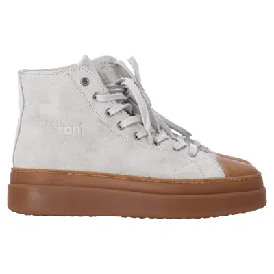Isabel Marant Austen High Top Trainers In Grey Suede