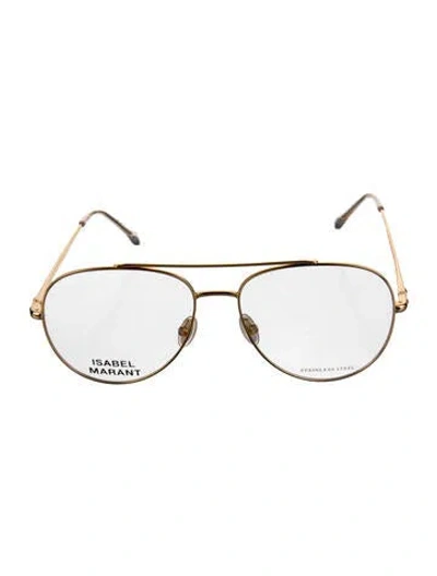 Pre-owned Isabel Marant Aviator Eyeglasses In Gold