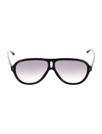 Pre-owned Isabel Marant Aviator Gradient Sunglasses In Black