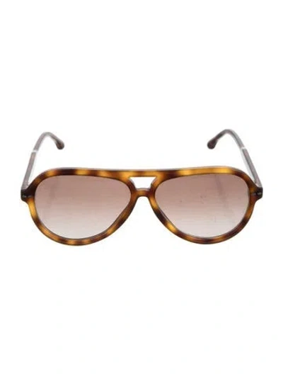 Pre-owned Isabel Marant Aviator Gradient Sunglasses In Brown