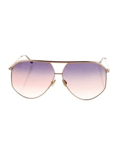 Pre-owned Isabel Marant Aviator Gradient Sunglasses In Gold