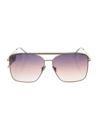 Pre-owned Isabel Marant Aviator Gradient Sunglasses In Gold