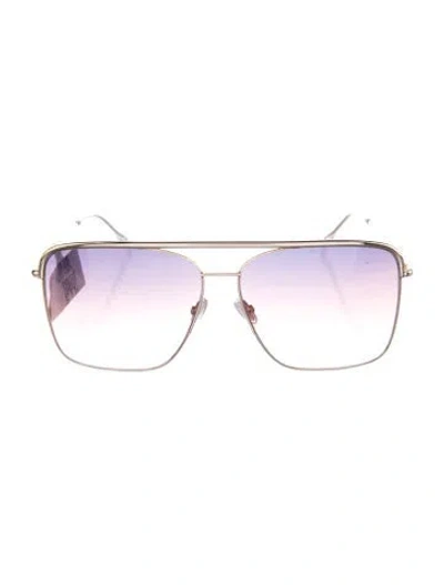 Pre-owned Isabel Marant Aviator Gradient Sunglasses W/ Tags In Clear/gold