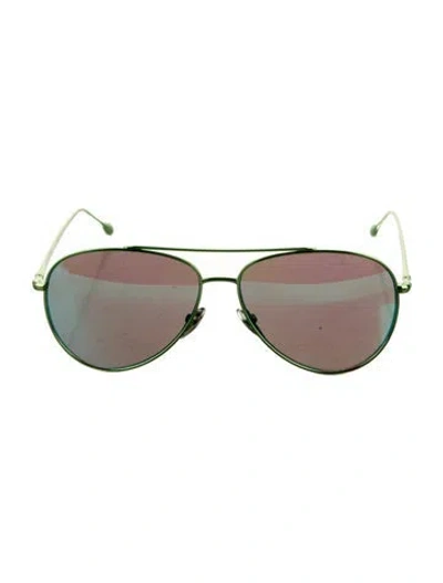 Pre-owned Isabel Marant Aviator Mirrored Sunglasses In Green