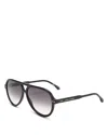 Isabel Marant Acetate Aviator Sunglasses In Black/gray Gradient