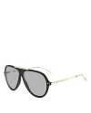 Isabel Marant Blk Gold B Metal Sunglasses In Black/gray Solid