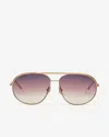 Isabel Marant 62mm Oversize Navigator Sunglasses In Pink Gold-gray Pk Be S