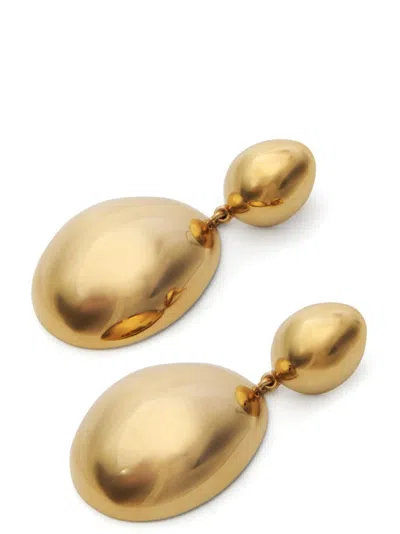 Isabel Marant Drop Sculptural Earrings Polished Finish In Gold