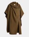 Isabel Marant Azali Leather-trimmed Wool-blend Coat In Bronze