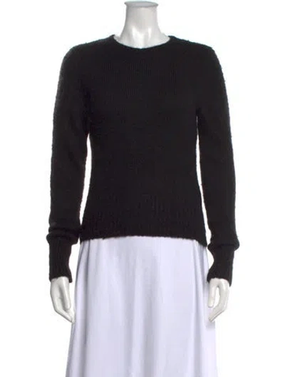 Pre-owned Isabel Marant Baby Alpaca Crew Neck Sweater In Black