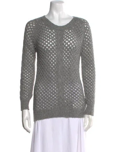 Pre-owned Isabel Marant Baby Alpaca Crew Neck Sweater In Gray
