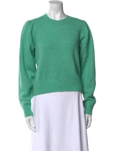 Pre-owned Isabel Marant Baby Alpaca Crew Neck Sweater In Green