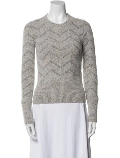 Pre-owned Isabel Marant Baby Alpaca Crew Neck Sweater In Neutral