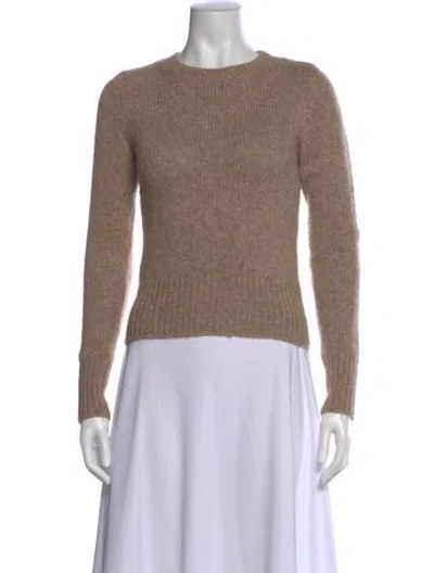 Pre-owned Isabel Marant Baby Alpaca Crew Neck Sweater In Neutral