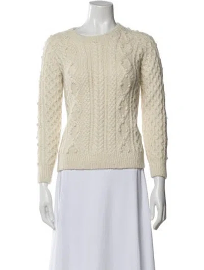 Pre-owned Isabel Marant Baby Alpaca Crew Neck Sweater In Neutral