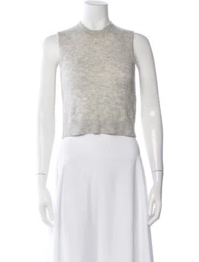 Pre-owned Isabel Marant Baby Alpaca Crew Neck Sweater In Neutral