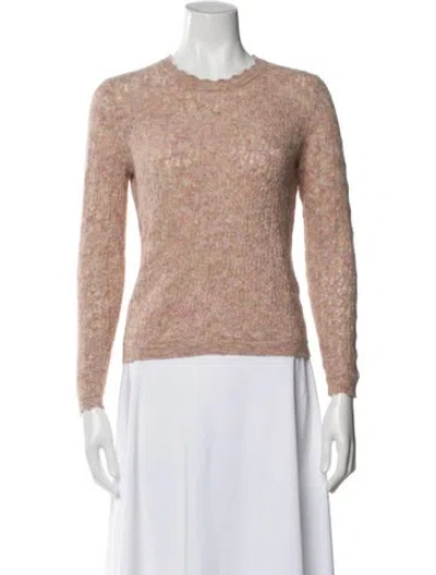 Pre-owned Isabel Marant Baby Alpaca Crew Neck Sweater In Pink