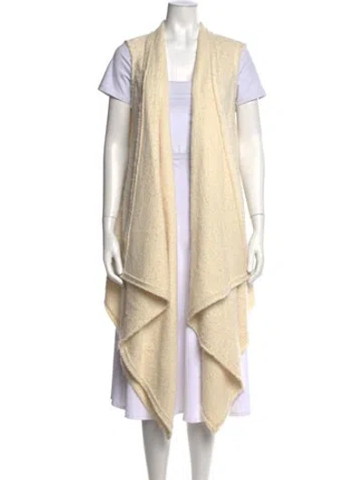 Pre-owned Isabel Marant Baby Alpaca Open Front Sweater In Neutrals