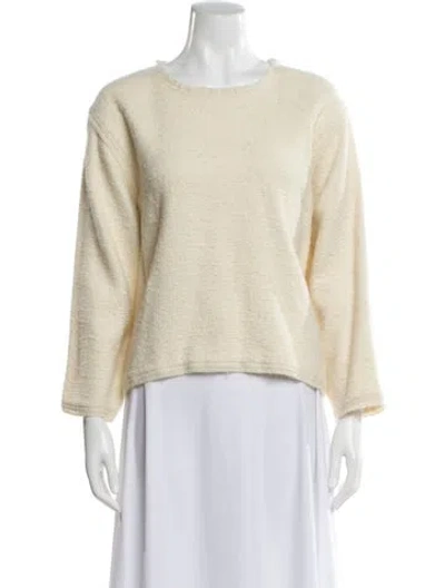 Pre-owned Isabel Marant Baby Alpaca Scoop Neck Sweater In Neutral