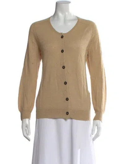 Pre-owned Isabel Marant Baby Alpaca Scoop Neck Sweater In Neutral