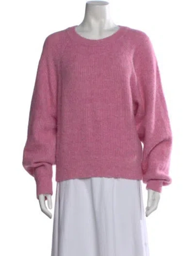 Pre-owned Isabel Marant Baby Alpaca Scoop Neck Sweater In Pink